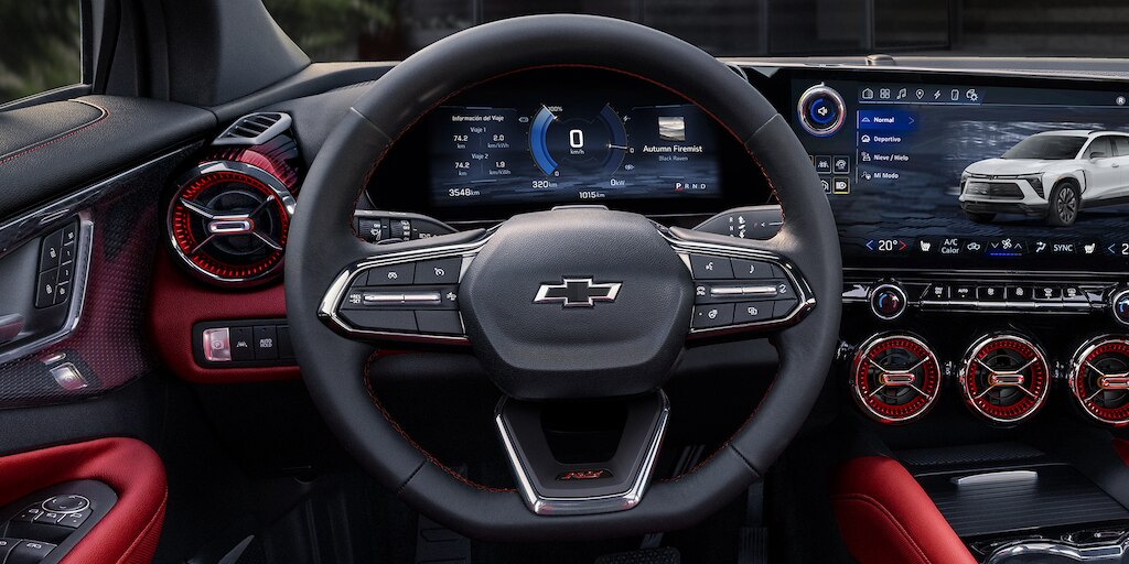 Volante deportivo de tres brazos y base plana para Chevrolet Blazer EV